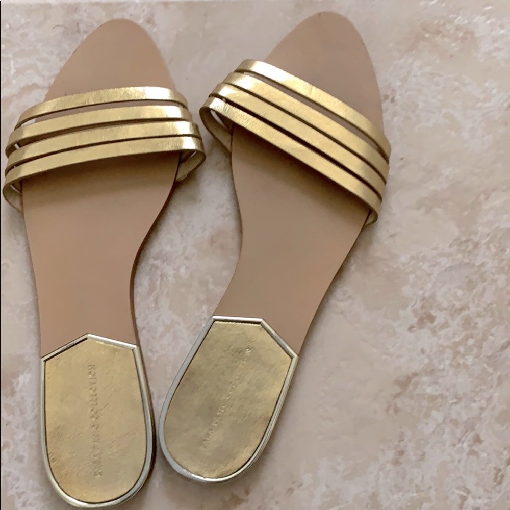 Zara gold strap sandals